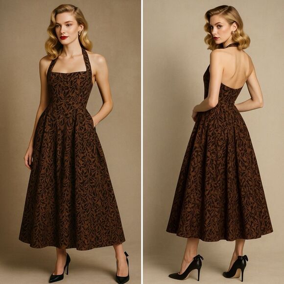 NWT Fashion Nova Meredith Jacquard Maxi Dress XL  Regency Wedding Holidays - Picture 1 of 11